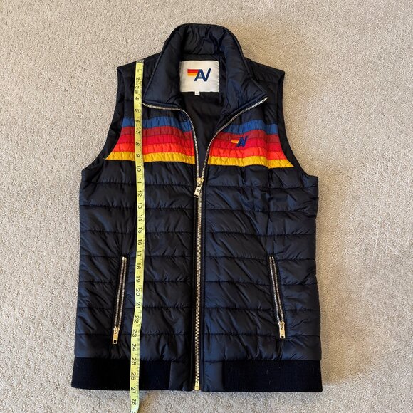 WOMEN'S 5 STRIPE VEST - BLACK- Large - Picture 1 of 3